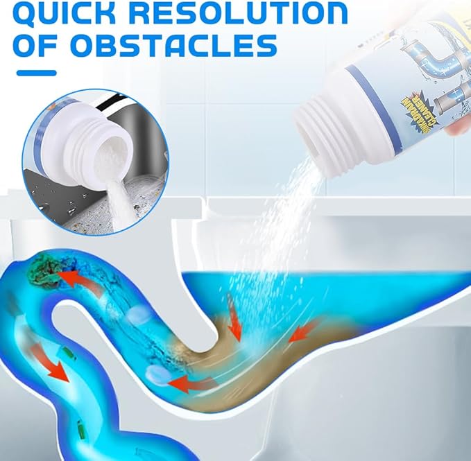 2026 Upgraded Sink Drain Cleaner, Multi-functional Sink and Drain Cleaner Powder Cleaning, Drains Foam Cleaner, Powerful Pipe Dredging Agent for Home Kitchen Toilet (1Pcs)