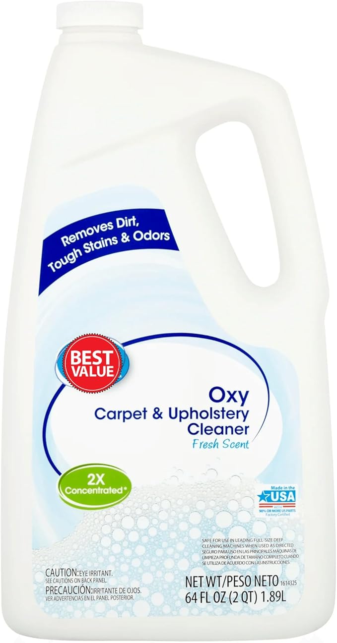 Carpet & Rug Cleaners Fresh Scent 64 Fl Oz – Deep Cleaning Stain & Odor Remover for Carpets, Rugs & Upholstery – Powerful Fresh Scent Formula for Pet & Everyday Messes, Large Value Size