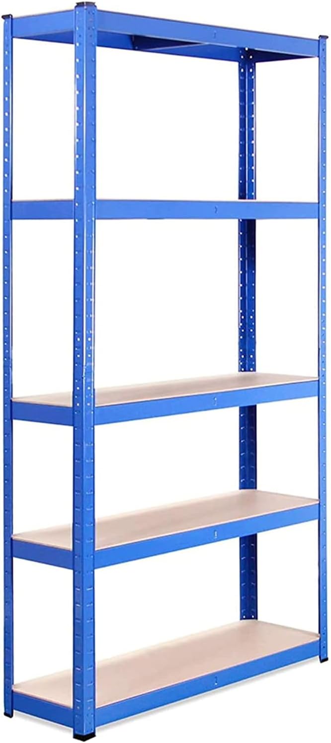 Garage Shelving Units - 71" H x 35" L x 12" W - Heavy Duty Racking - Shelves for Storage -1 Bay - Blue - 5 Tier - 2000LB Capacity (400LB Per Shelf) - Workshop, Shed, Office - 5 Year Warranty