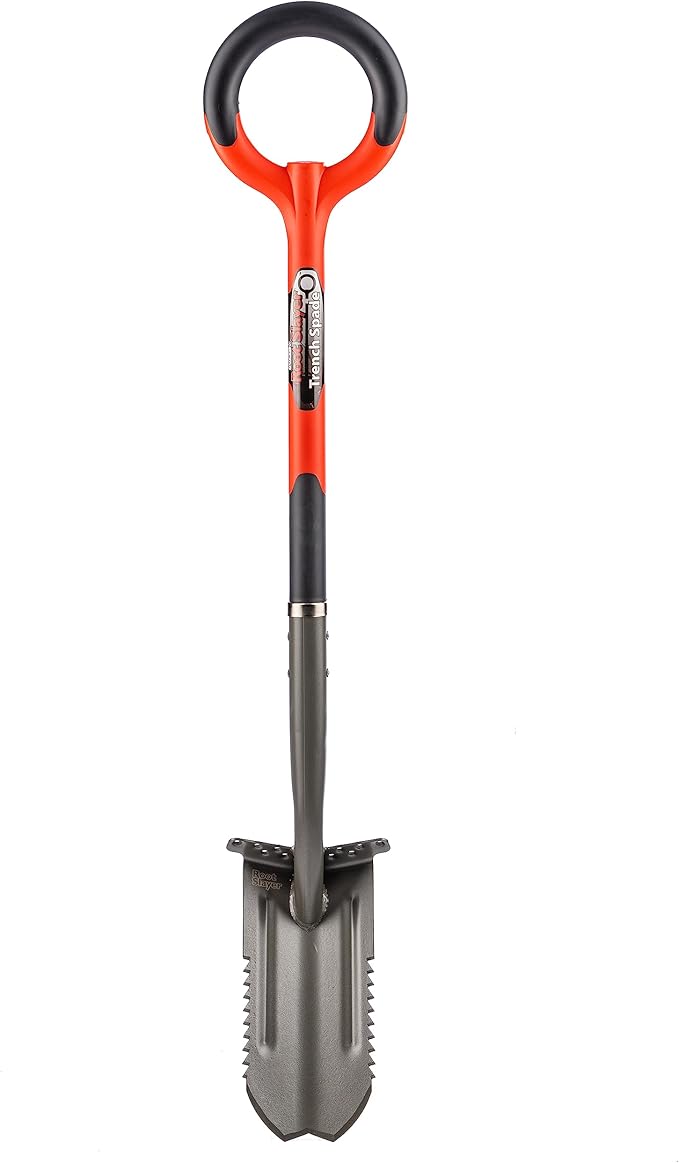 Root Slayer 23711, 42-Inch Carbon Steel Trench Spade, Red