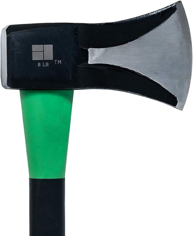 Hooyman Splitting and Chopping Axes, and Splitting Maul with Heavy Duty Construction, V Grind Blade, Ergonomic No-Slip H-Grip Handle, and Sheath for Gardening, Hunting, Camping, Firewood, and Outdoors