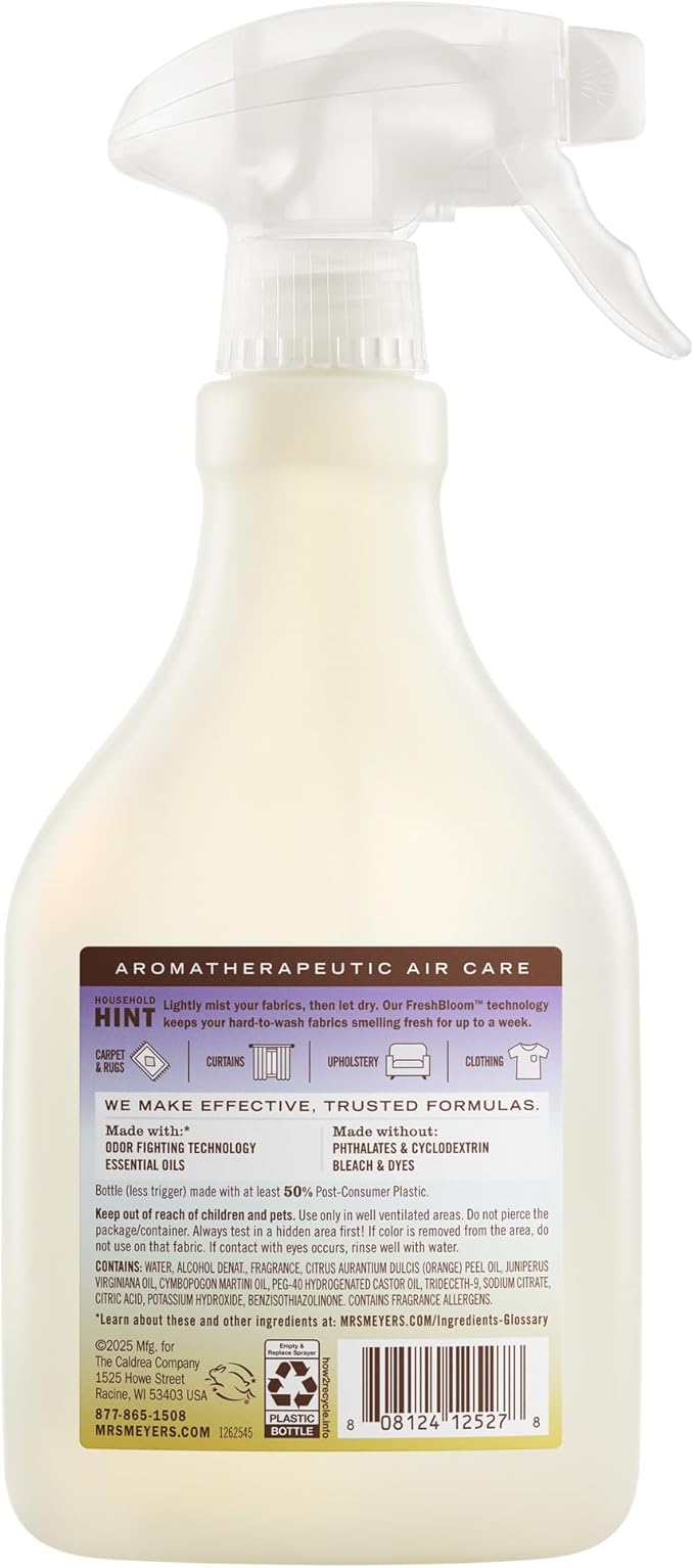 MRS. MEYER'S CLEAN DAY Fabric Freshener, Compassion Flower Scent, 20 Ounce Bottle