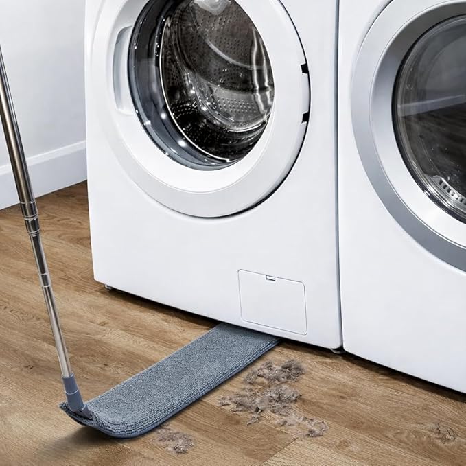 Retractable Gap Dust Cleaner with Extension Pole, Cleaning Tools with 3 Microfiber Dusting Cloths, Extendable Long Handle Duster for Cleaning Under Refrigerator Furniture Appliance