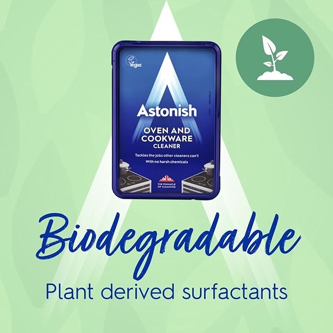Astonish Oven & Cookware Cleaning Paste For Glass, Appliances, Ceramics, Stovetop & Pyrex - All Purpose Kitchen Cleaner - Heavy Duty Stainless Steel Degreaser Removes Baked On Grease & Grime 150g Tub