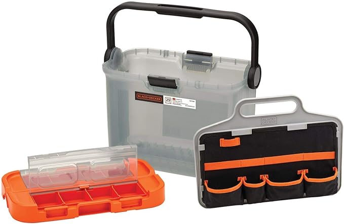 BLACK+DECKER BCKSB29C1 20V MAX* Cordless Drill with 28-Piece Home Project Kit in Translucent Tool Box