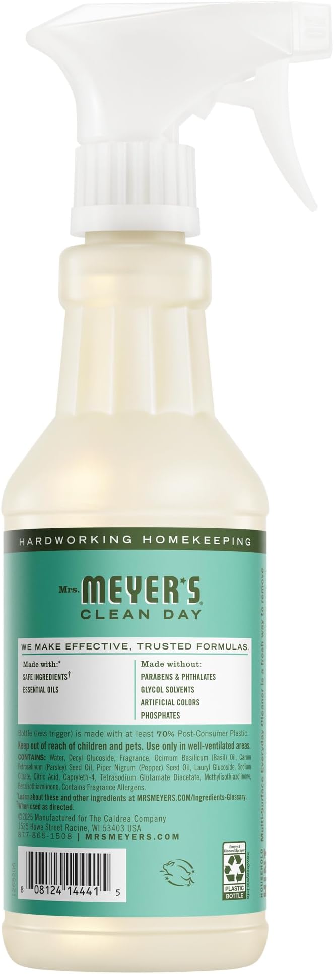 MRS. MEYER'S CLEAN DAY All-Purpose Cleaner Spray, Basil, 16 fl. oz
