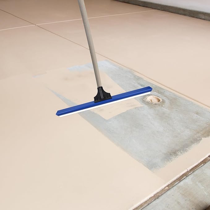 23.6in/60cm Epoxy Squeegee with 0.16in/0.4cm Notched Teeth, Floor Squeegee for Self Leveling Cement Urethane Epoxy Floor Tool for Garage Driveway Wall Applications