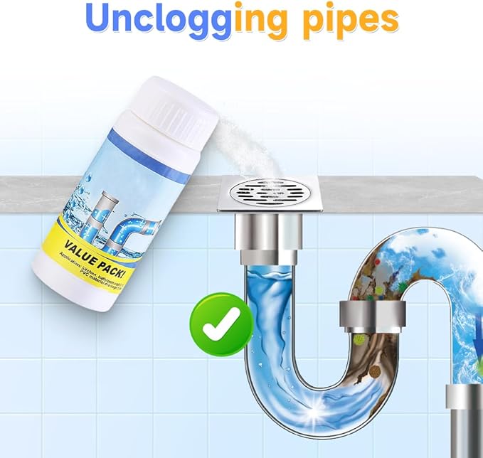 2026 Upgrade Powerful Sink Drain Cleaner, Sink and Drain Cleaner, Multi-functional Drains Cleaners Fast Foaming for Kitchen Quick Cleaning Tool, Fast Acting Clog Remover for Home Users (4)