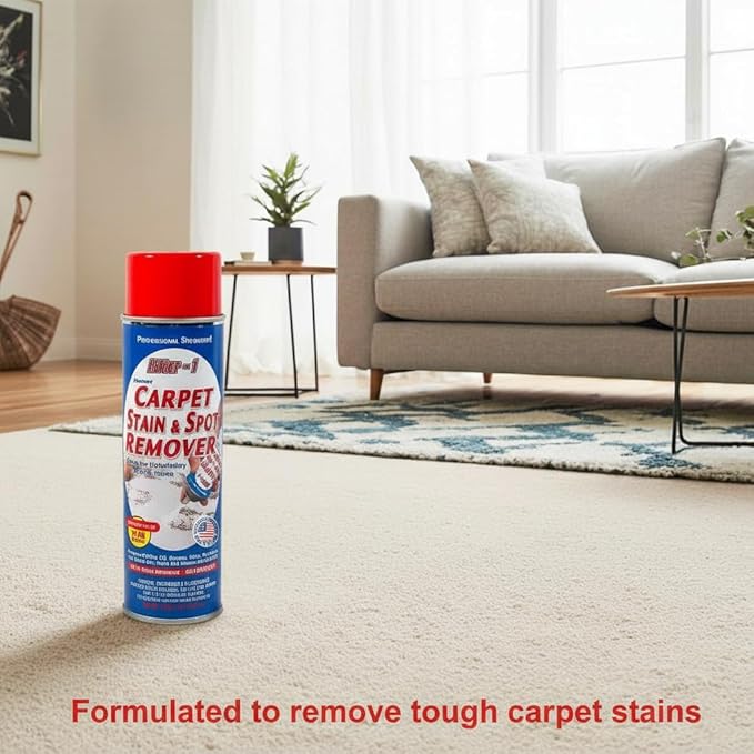 Carpet Spot Remover, Stain and Red Wine Remover and Spot Treatment for Oil, Grease, Urine, Cleaning Performance for Rugs, Upholstery, Fabrics. Pack of 2
