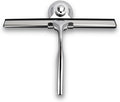 Squeegee for Shower Glass Door with Holder, 10" Silicone Blade, Stainless Steel Chrome Handle, for Kitchen Window, Bathroom Mirror & Car Glass Cleaning by Fab Glass and Mirror