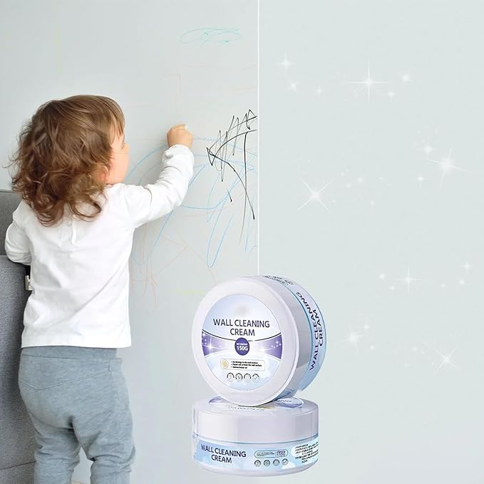 2pcs Multi-Purpose Wall Cleaning & Conditioning Cream, All Purpose Cleaning Paste Kit, Wall Cleaning Cream, Pen Ink Stain Remover from Wall, for Walls Ceiling