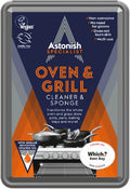 Astonish Specialist Oven & Grill Cleaner & Sponge, 250g – Powerful Degreasing Paste with Orange Oil, Restores Shine Without Harsh Chemicals – For Ovens, Grills, Racks & Toughened Glass