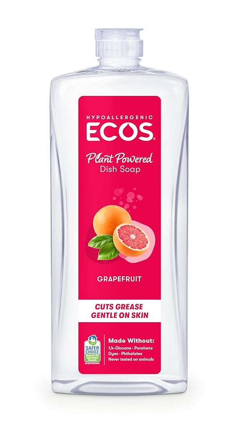 Earth Friendly Products Dishwashing Liquid, Natural Grapefruit, 25 Ounces, Orange (PL972212)