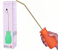Diatomaceous Earth Duster, 230ml Large, Powder Duster Kit with Long Copper Tube & Folding Funnel, Indoor Outdoor Silicone Sprayer Heavy Duty Bulb Applicator for Home and Garden(Orange)