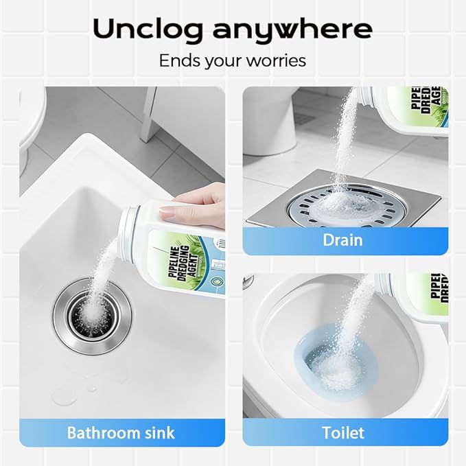 Pipe Dredging Agent, 2026 Upgrade Powerful Drain Cleaner, Sink Drain Cleaner, Pipeline Dredging Agent for Kitchen, Toilet, Sink (1)