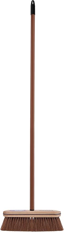 Superio Horsehair Broom, Brown Metal Handle with Fine Premium Bristles, Heavy Duty Home and Kitchen Broom Easy, Sweeping Dust and Wisp Floors and Corners