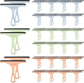 48 Pcs Squeegee for Shower Glass Door, 8.7 Inch Silicone Shower Squeegee Small Glass Wiper Window Scrubber Household Cleaning Wiper Tool with Hanging Hole for Car Windshield, Pink, Blue, Green