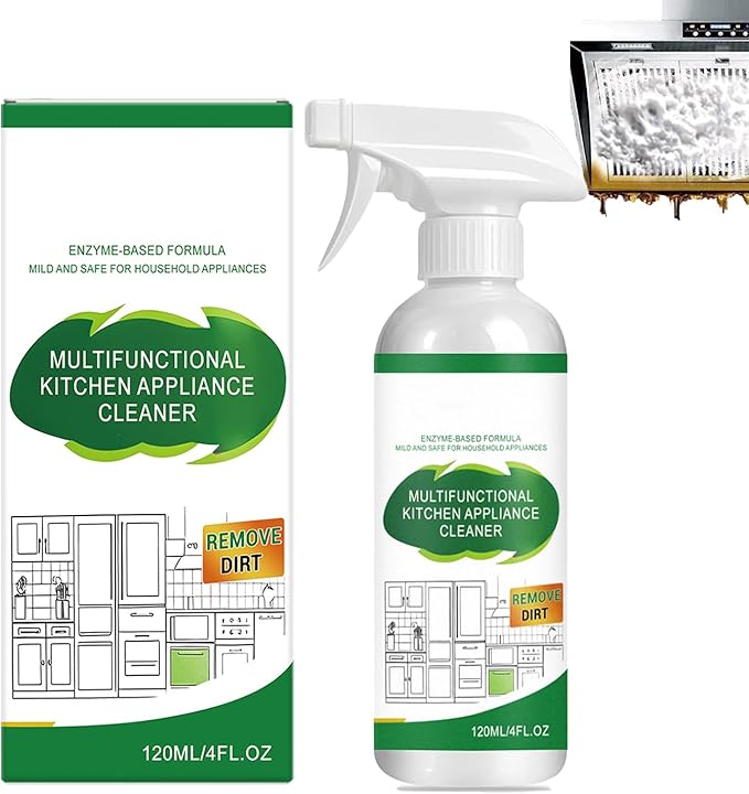 2026 New Kitchen Cleaner Spray, 120ml Multifunctional Appliance & Counter Cleaner for Oven, Stove, Cabinets, Quick & Easy Cleaning