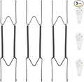 Bilillo 3 Pack Plate Hangers for The Wall, Suitable for 10''-14'' Decorative Plate,Invisible Heavy Duty Wire Plate Holder with Wall Hooks, Plate Hangers for Displaying Plates, Platter, Dish (Black)