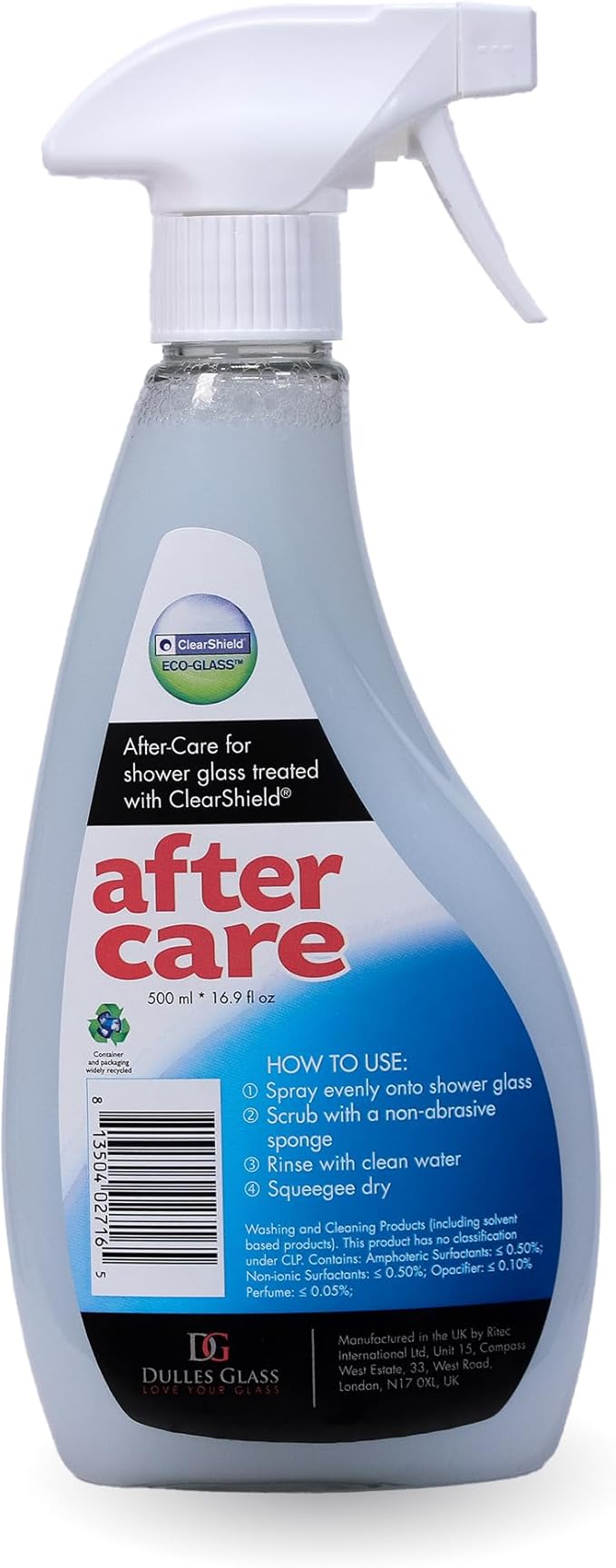 ClearShield Aftercare Shower Door, Glass and Ceramic Cleaner