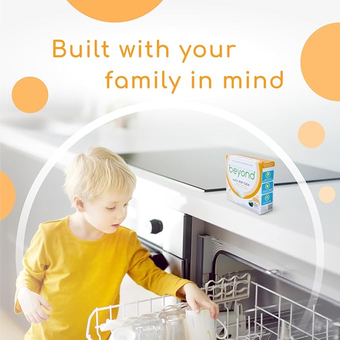 Beyond Auto Dishwasher Tablets [32 tablets] - Fragrance & Dye Free - Certified Biobased. Powerful. Plant-Based Ingredients