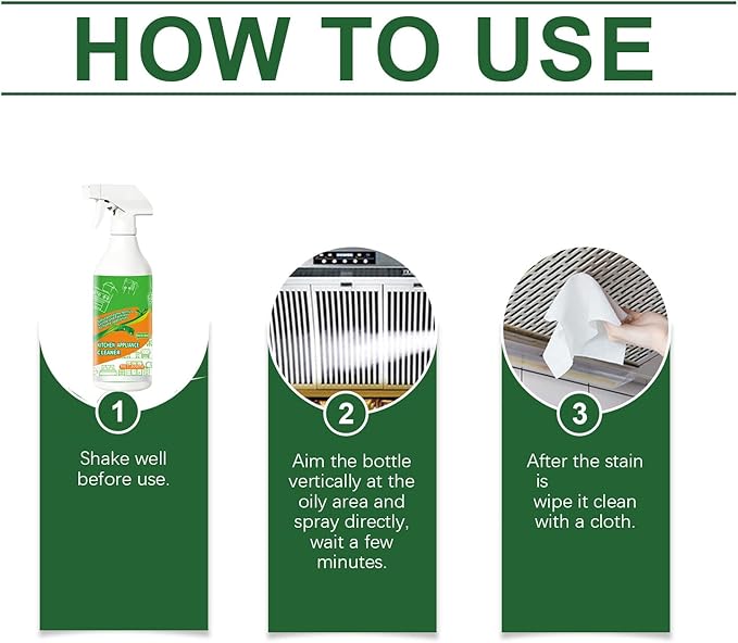 Electrolyzed Ion Kitchen Cleaner, 300ML Electrolyzed Ion Kitchen Cleaner Spray, Multi Purpose Cleaning Spray, For Hold,Oven,Stove,Range Hood (1PC)