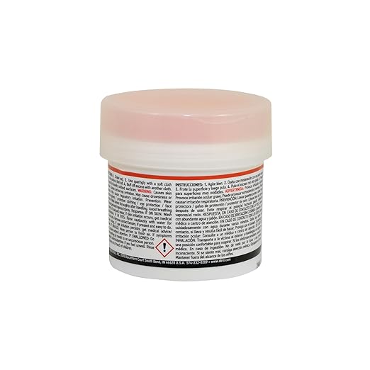 ABRO Metal Polish Paste 5 oz. w/Sponge, Easy to Apply, Long Lasting Metal Polish, Use On Auto Body and All Metal Surfaces