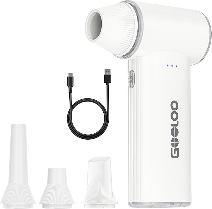 GOOLOO F3 Electric Air Duster- 150000RPM 52m/s Super Power Car Duster, Variable Speed Air Duster Rechargeable with Fast Charging, Mini Dust Blower for Computer, Keyboard, House, Outdoor and Car