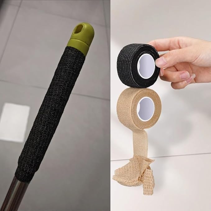 6 Pack Mop Handle Wraps Grip Fabric Non Slip Stainless Steel Pole Covers for Microfiber Spin Mop Bucket Floor Cleaning System Commercial Dust Mops Spray Mops Twist Mop Floor Mops Flat Mop