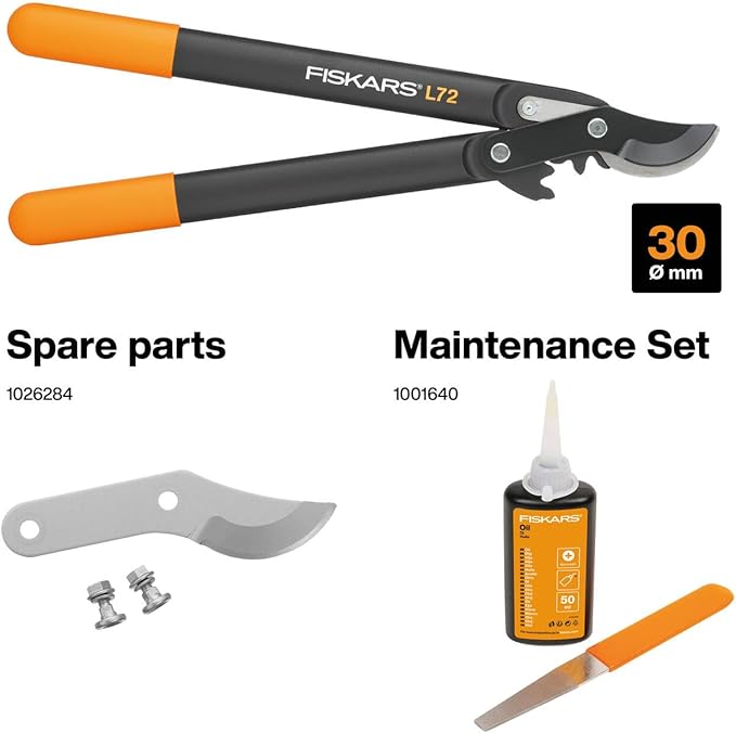 Fiskars Original Replacement Blade and Screws, for Fiskars Lopper Bypass Scissors L102, L72, L76, Grey, 1026284