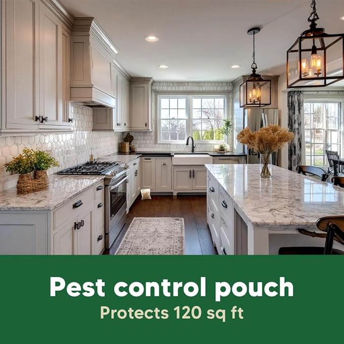 Pest Repellent, Rodent Repellent for Indoor and Outdoor, Mouse Repellent, Mice Repellent Indoor, Keep Roach, Rat, Ant, Moth and Spider Away from House, Safe for Kids and Pets, Protects 120 sq ft - 8P