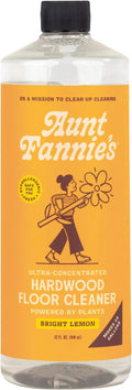 Aunt Fannie's Ultra Concentrated Hardwood Floor Cleaner, Vinegar-Free Plant Based Hardwood Floor Cleaner for Mopping, Bright Lemon Scent, 32 oz. (Pack of 1)