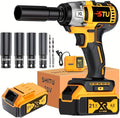 Wireless impact electric wrench kit, impact drill with charger, lithium-ion battery, portable quick charger - suitable for home and car maintenance and repair (Battery * 1+accessories)