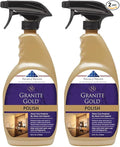 Granite Gold Polish Spray, Streak-Free Shine for Granite, Quartz, Marble, Travertine, Natural Stone Countertops, 24 Fl Oz (Pack of 2)