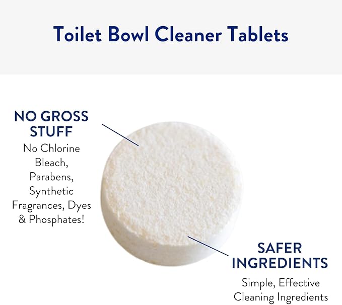 THE CLEAN PEOPLE Toilet Bowl Cleaner | Eco Friendly Toilet Bowl Cleaner Tablets for Removing Hard Water Stains, Rust, and Limescale Buildup (24 Count)