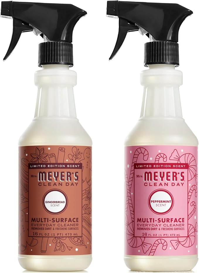 Mrs. MEYER'S CLEAN DAY Variety, 1 Multi-Surface Cleaner, 16 OZ, 1 Multi-Surface Cleaner, 16 OZ, 1 CT (Peppermint + Gingerbread)