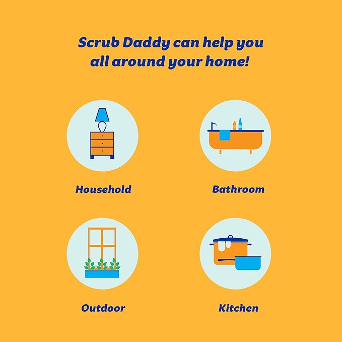 Scrub Daddy Disney Stitch Dish Sponge Twin Pack, Smiley Face Sponges for Cleaning & Washing Up - Kitchen Non Scratch Scourers with FlexTexture Firm & Soft Scrubbing, Dishwashing Scrubber