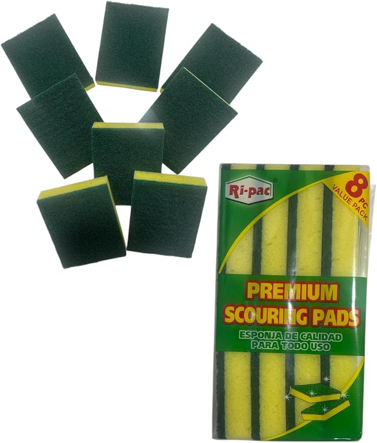 Ripac 8pc Value Pack Premium Scouring Pads, one size