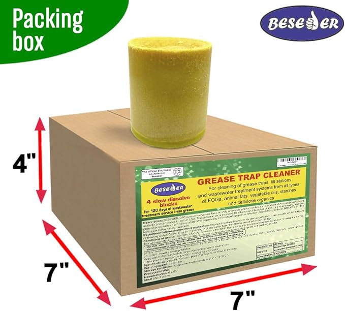 Grease Trap Cleaner (4 blocks x 1 pound = 4 pounds)