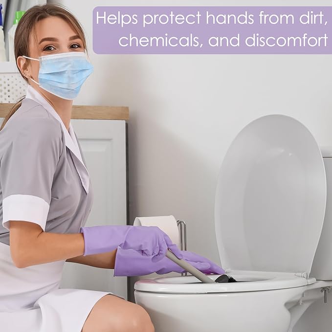 12 Pairs Rubber Cleaning Gloves for Dishwashing Reusable Kitchen Gloves for Washing Dishes and Household