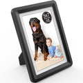 5x7 Picture Frame, Clear Acrylic Photo Frame with White Mat for 4x6 Photos, One-Piece Shatterproof Tool-Free Design, UV-Resistant Waterproof Tabletop Frame for Home Office Decor with 10-Year Warranty