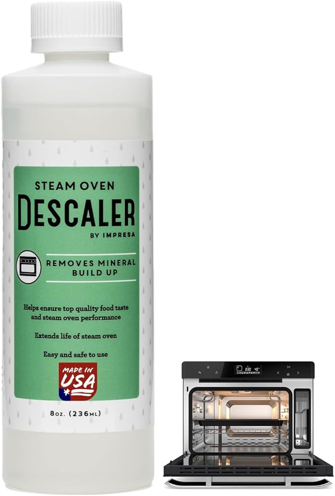 IMPRESA Steam Oven Descaling Solution - 8 Fl Oz Steam Oven Cleaner & Descaler - Compatible with Wolf, Miele, Thermador, Gaggenau, Bosch & Smeg