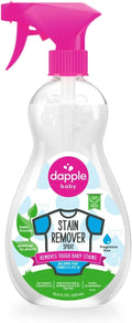 DAPPLE Stain Remover Spray, Plant-Based, Fragrance Free, 16.9 Ounce Spray Bottle, Hypoallergenic, Baby Laundry Stain Remover for Clothes & Cloth Diapers