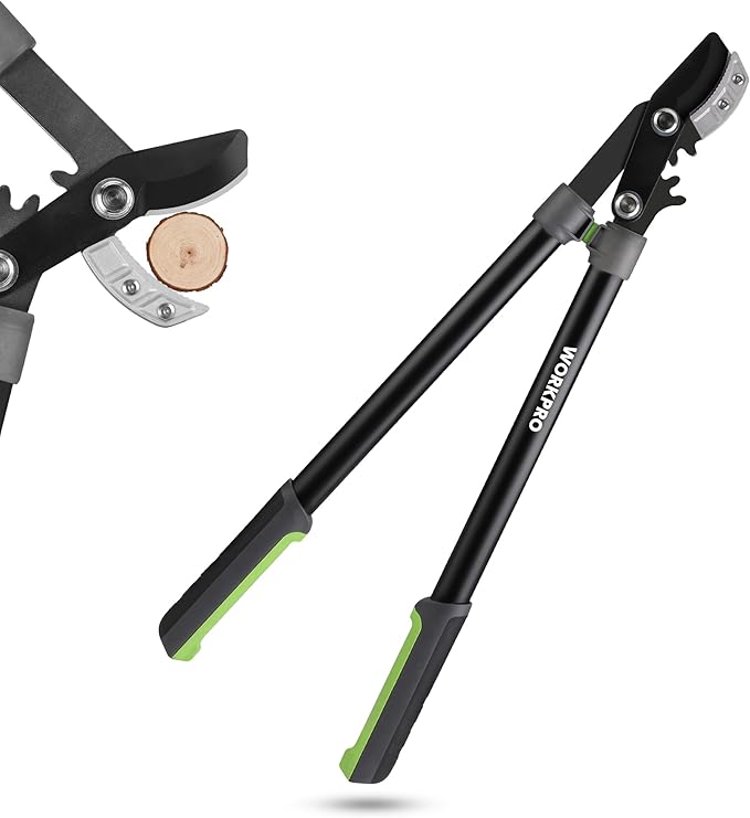 WORKPRO 28" Anvil Lopper for Gardening, Long handle Branch Cutter with 1.6" Cutting Capacity, Heavy-Duty Pruning Shear Featuring Gear System for Tree Trimming, Handheld Garden Shear with Sharp Blade