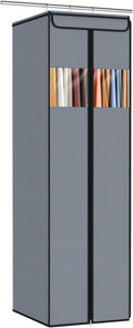 Zilink Long Dress Garment Bag Formal Gowns 65" Long Dress Bags for Gowns Long with Clear Window Space Saving Gown Garment Bag for Long Dresses, Winter Coat, Trousers, Fur, Grey