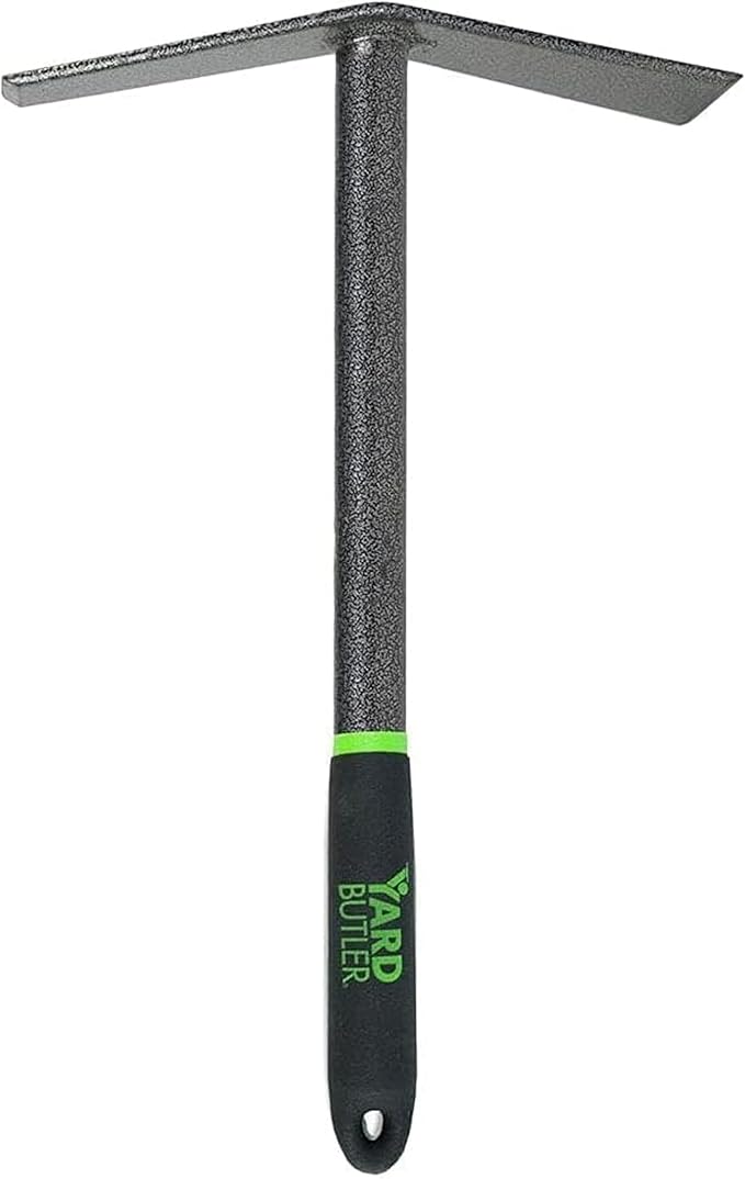 Yard Butler Terra Garden Hand Tools - Weeding Hand Tiller Tool for Efficient Gardening - Weed Remover Tool for Lawn & Garden Care - Durable Gardening Accessory, Mattock
