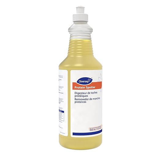 Diversey 5002611 Protein Spotter, Removes Organic Soils on Carpet Including Bodily Fluids & Tough Stains, Ready-to-Use Liquid, 32-Ounce