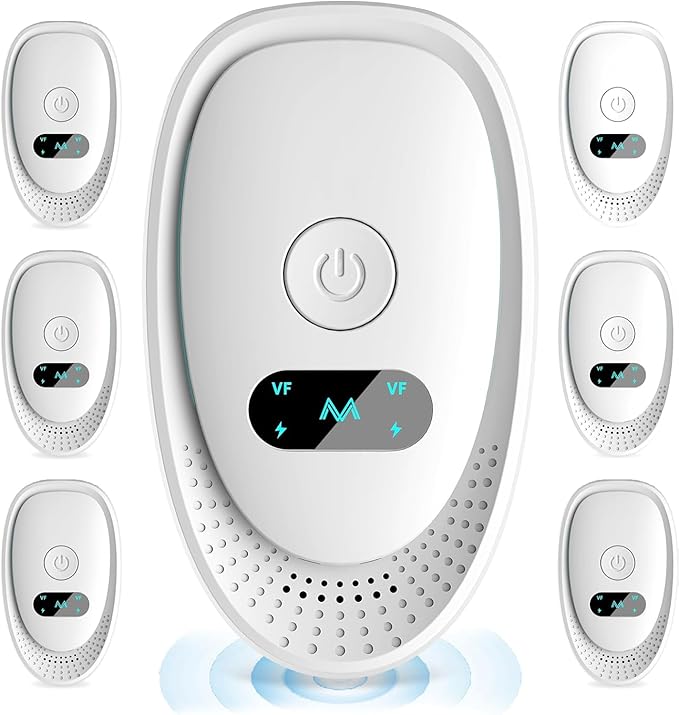 2025 Upgraded Ultrasonic Repeller & Insect Indoor Repeller, Mouse Repellent Ultrasonic Plug in for Rodent, Roach, Bugs, Ant, Electronic Pest Deterrent, 6 Packs, Whtie