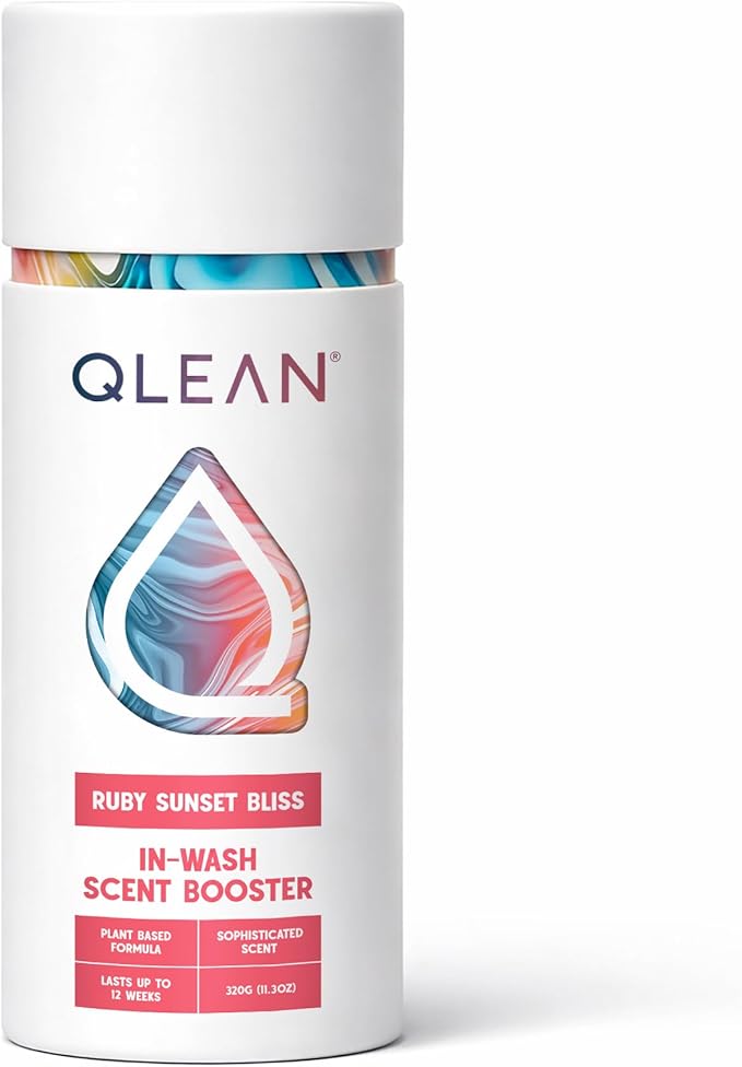 QLEAN In Wash Scent Booster Beads - 100% Plant Based - Natural Laundry Booster Beads & Smell Deodorizer - Environment Friendly Odor Eliminator for Clothes (320 grams) (Ruby Sunset Bliss)