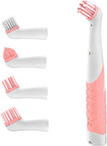 Electric Brush with 4-in-1 Multiple Brush Heads, Cordless Motorized Cleaning Brush for Bathroom, Toilet, Kitchen, Tile, Crevice